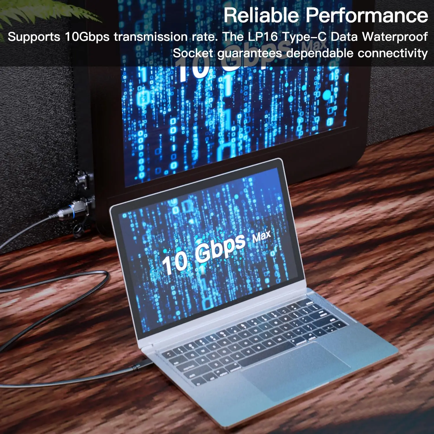 CNLINKO LP16 방수 Type-C USB 3.1 5A 암 소켓 잭 패널 마운트 USB C 커넥터, 고속 충전 데이터 전송 10Gbps