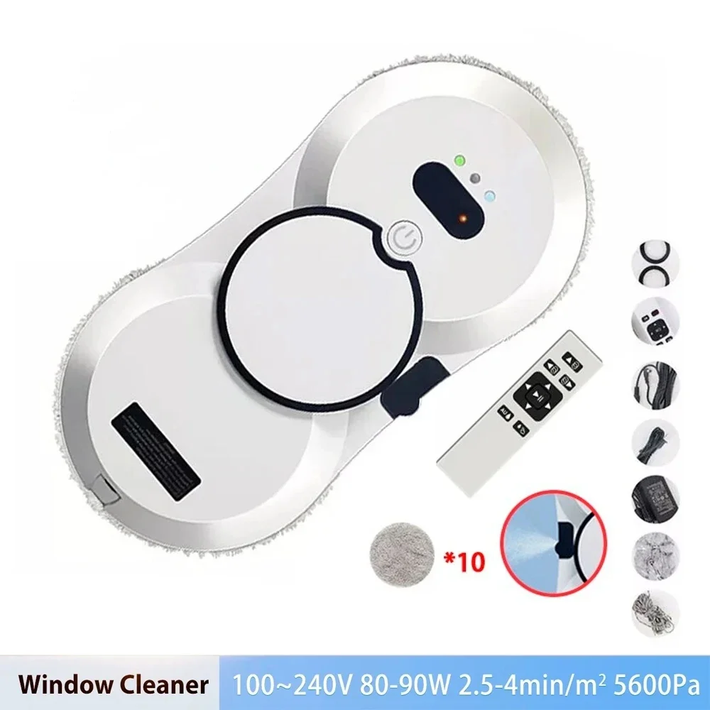 Home Windows Automatic Sprinkler Robot Window Cleaning Vacuum Cleaner Remote Control Electric Window Cleaning and Cleaning Cloth