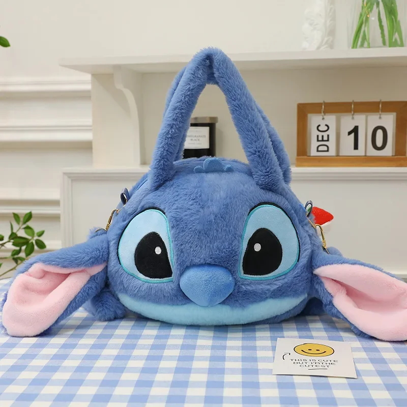 

Disney Cute Stitch Angel Toys Women Plush Stuffed Crossbody Bag Cartoon Autumn Winter Phone Purse Bag Handbag A Gift For A Girl