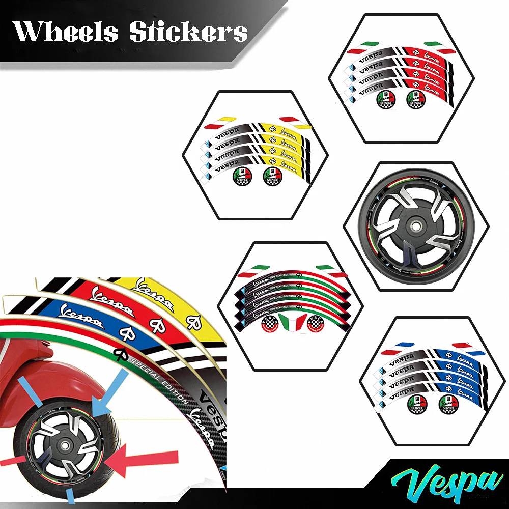 Motorcycle Accessories Tires Rim Alloy Wheel Cover Cap Sticker For