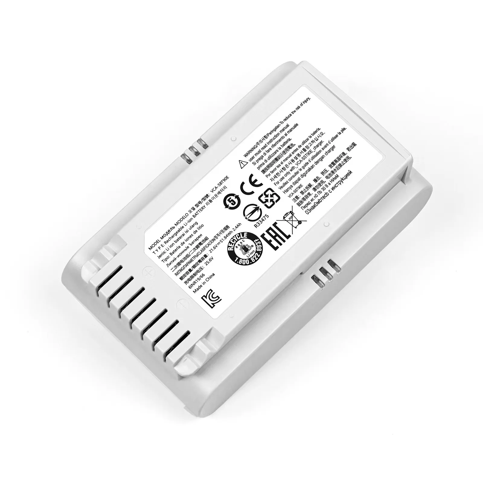 Rechargeable Battery Vacuum Cleaner Battery Battery Replacement 21.6V 2400mAh for Samsung JET70 VS15T7032P4 VCA-SBT90E vacuum cleaner