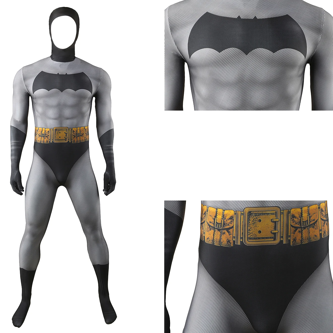 Black Spandex Zentai Bodysuit Cosplay Costume for Adults