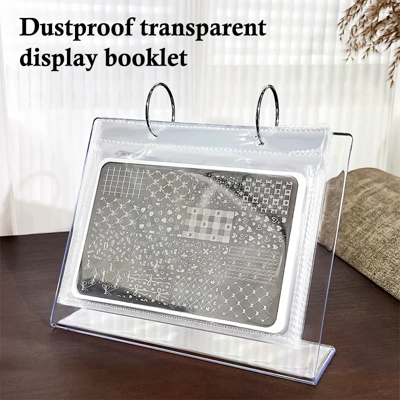 Nail Art Stamping Plate Holder Nail Art Printed Steel Plate Storage Book Sticker Card Storage Bag Display Rack