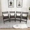 4 Piece Folding Garden Chairs Furniture Set Slatted Wood Folding Special Event Chair Folding Chair Wood Outdoor Seat Chairs 5