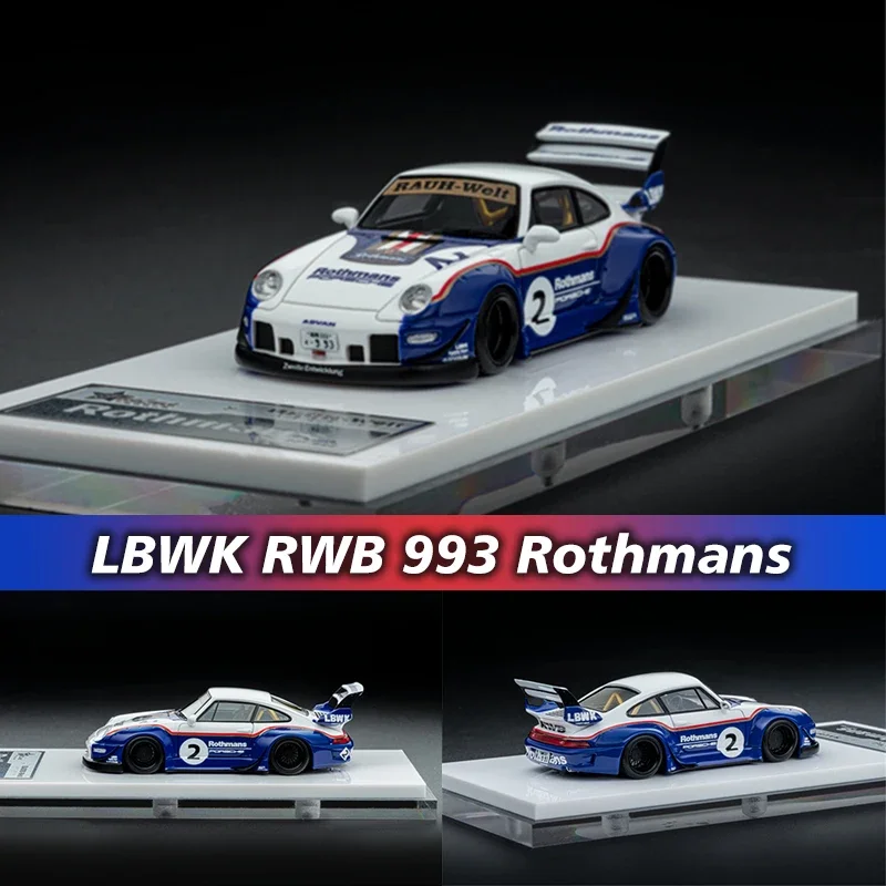 

Fuelme In Stock 1:64 LBWK RWB 993 Rothmans Resin Diorama Car Model Collection Miniature Carros Toys