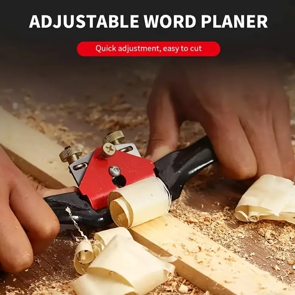 9" Woodworking Hand Tools Wood Trimming Tool Hand Planer Screw Planer Shave Wood Cutting Edge Adjustable Hand-Operated Woodworking Carpenter DIY Model Making