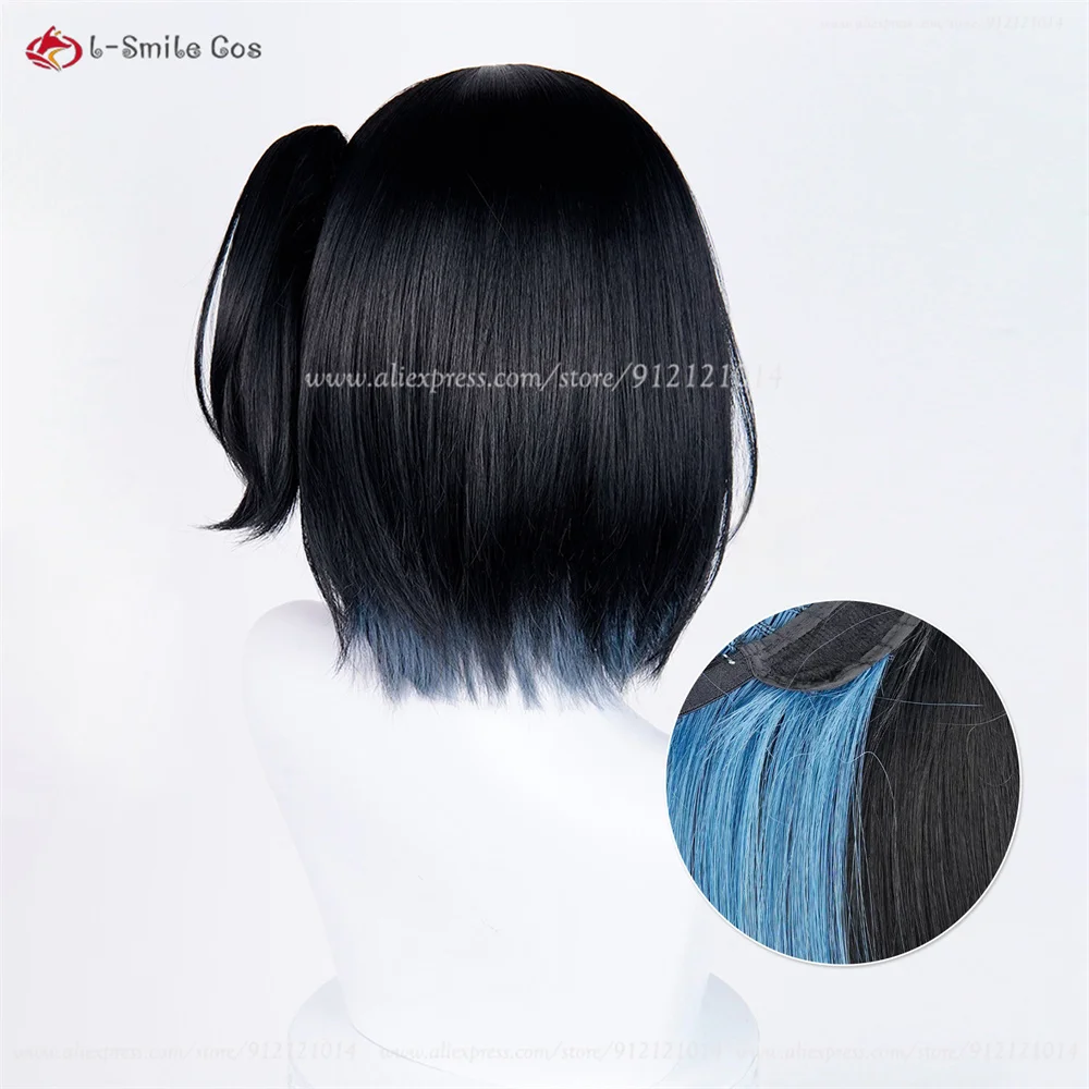 Qiao Ling Rin Jo Cosplay Perücke Schwarz Synthetik Hitzeresistent Anime Halloween 15
