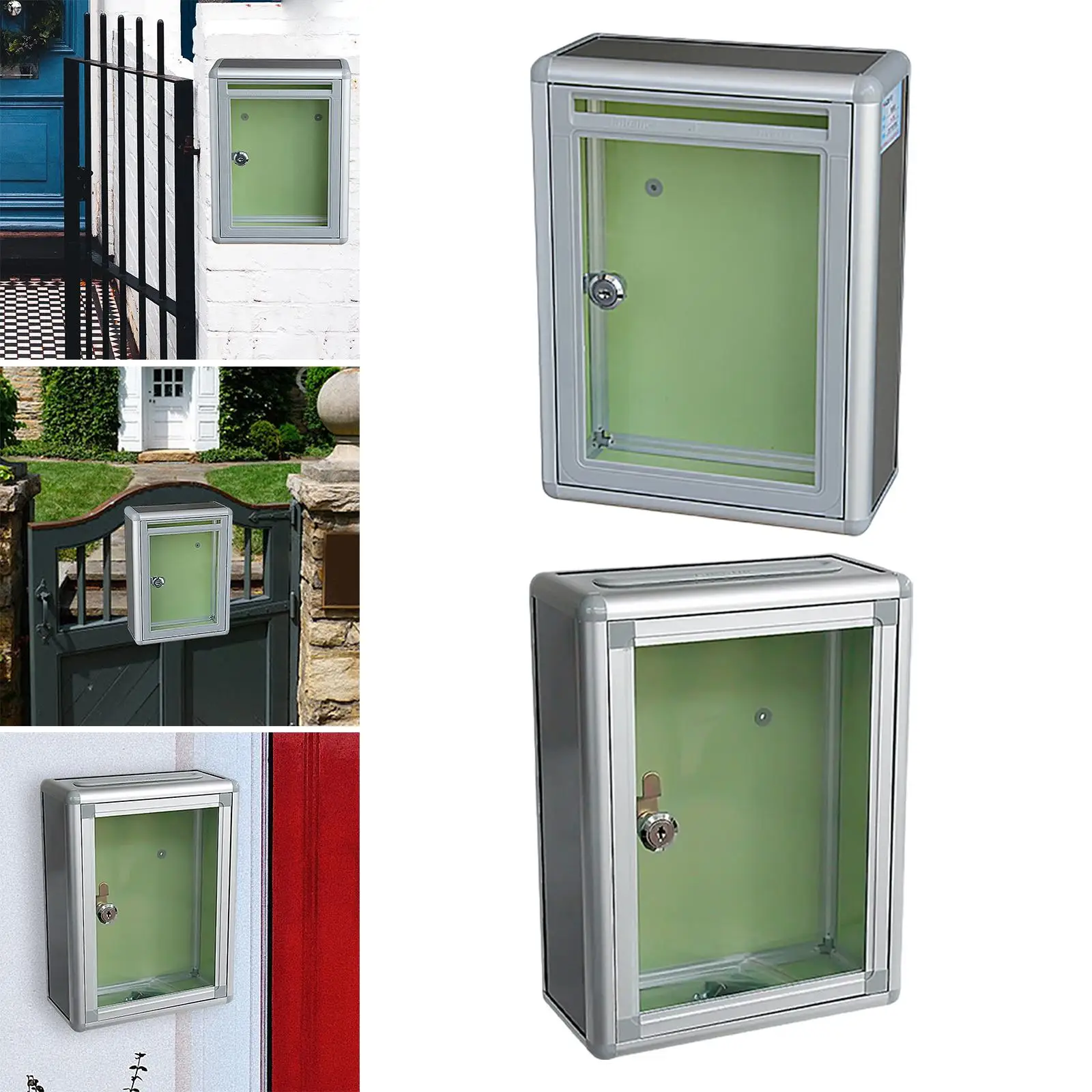 Lockable Wall Mounted Post Box Durable Decorative Newspaper Post Box Metal Boxes for Decorations Outside wall mounted mailbox