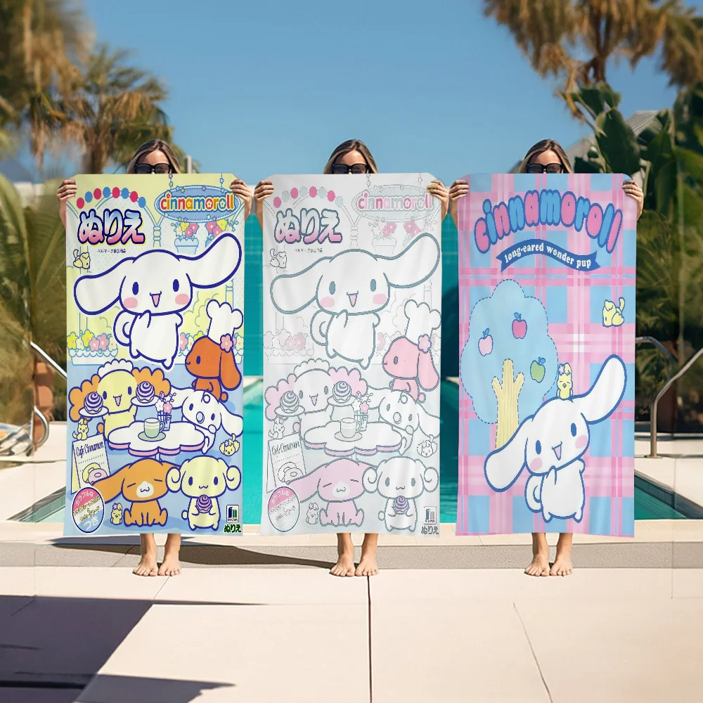 Kawaii C-Cinnamoroll Cartoon Cute Microfiber Beach Towel Absorbent Quick dry Soft Yoga Swimming Resort Mountain Climbing Towel 3