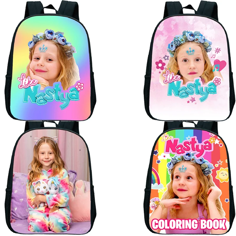 

Kids Like Nastya Schoolbag Kindergarten Backpack for Child Girls 12 inch Primary School Students Small Rucksack Cute School Bags