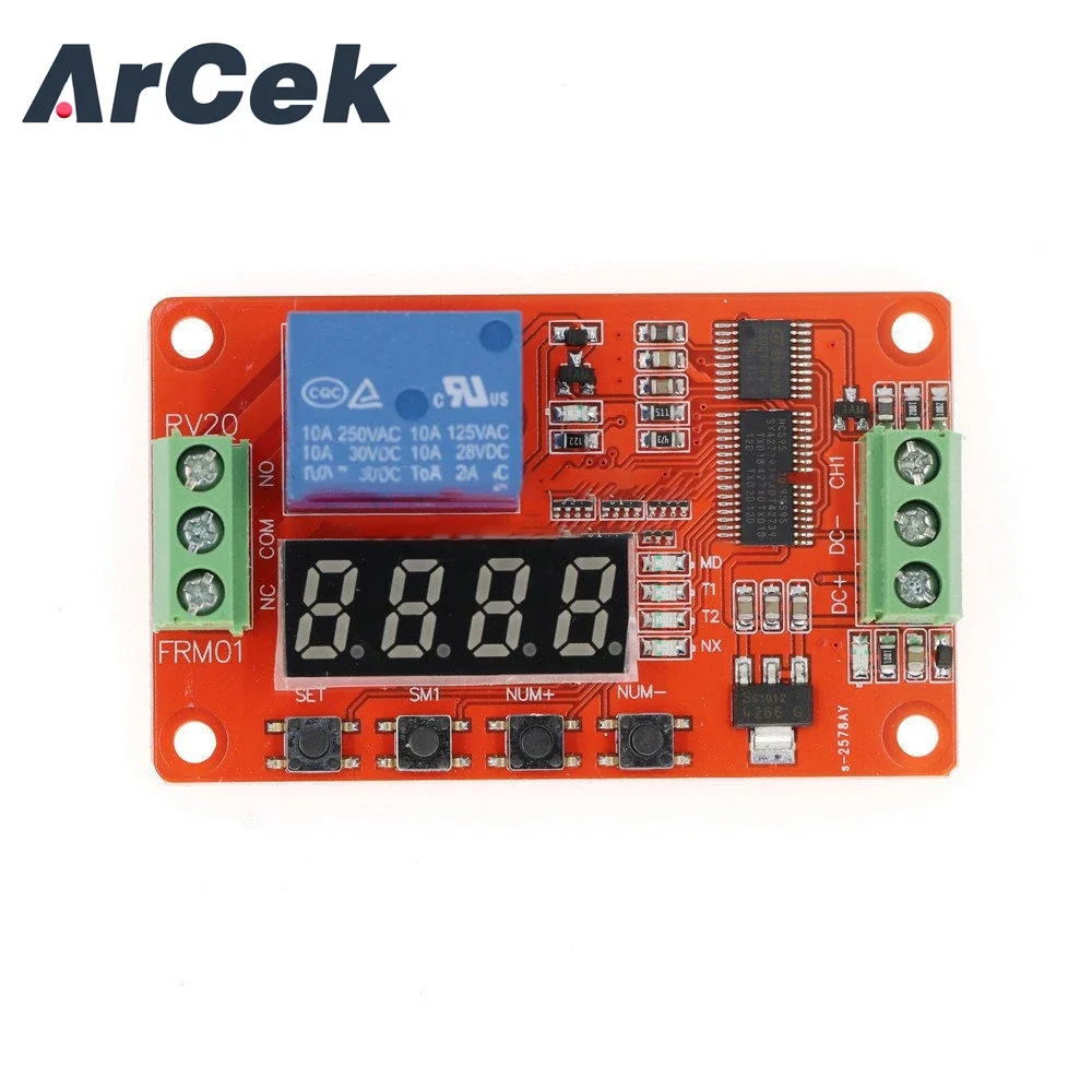 DC 5V/12V/24V  PLC Home Automation Module Multifunction Self-lock Relay PLC Digital Display Cycle Delay Time Timer Switch Module