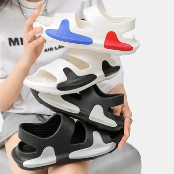 Eyriphy Scivoli sportivi da passeggio all'aperto Sandali da uomo alla moda Pantofole da uomo estive con supporto per l'arco plantare Sandali da spiaggia con suola spessa e punta aperta 1