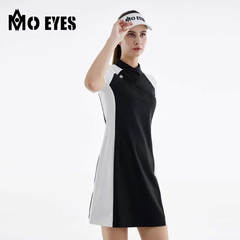 PGM MO EYES Golf Clothing Sports Lady Dress Women Skirt Paired with Safety Shorts Tennis Wear Laser Breathable M23QZ001 women tops,women golf polo shirt,women golf skirt