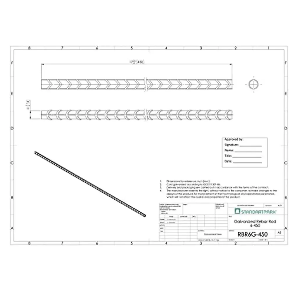 Galvanized Coated Iron Ground Rebar Stakes Heavy Duty Rod AnchorsIndustrial Landscaping Construction 18" Straight Anchors
