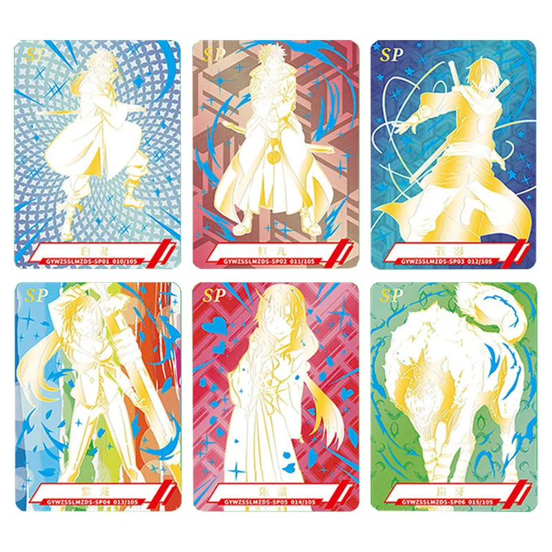 Original Slime Cards Anime Figures Bronze Barrage Flash Cards