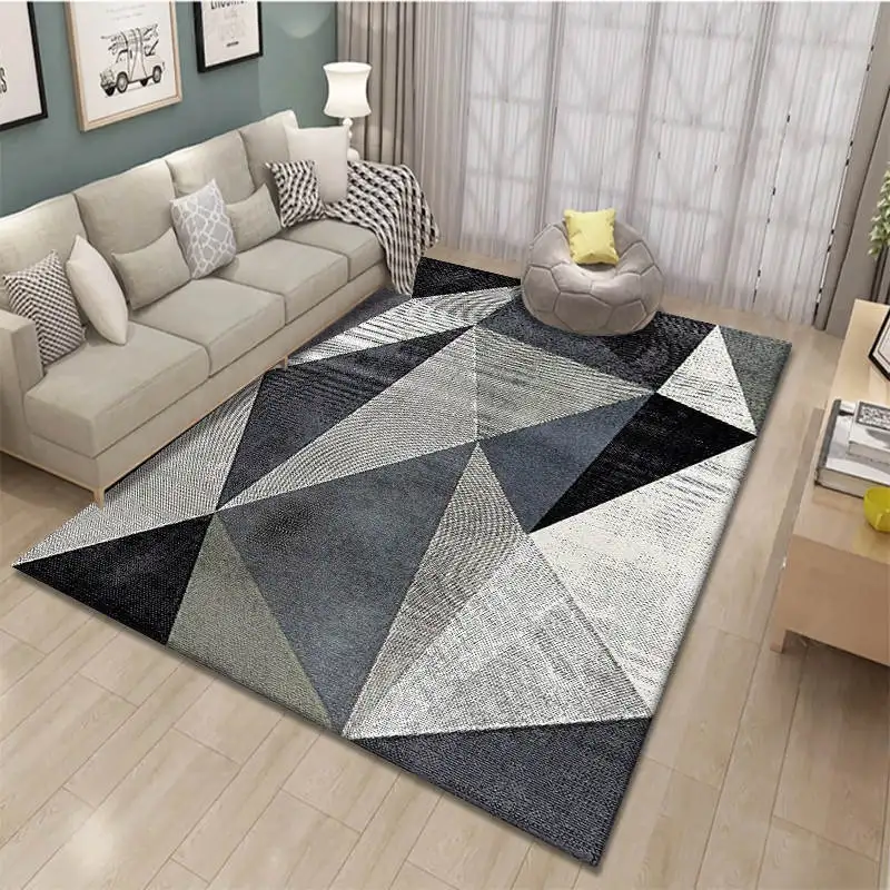 

Modern Nordic Geometry Area Rug for Living Room Decoration Teenager Bedroom Decor Carpets Coffee Table Carpet Non-slip Rug Mat