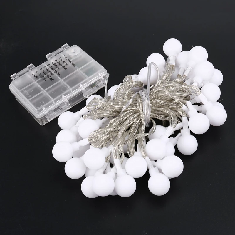 5 Meters 50 Ball Pendant With 13 Key Remote Control Waterproof Battery Box Lights