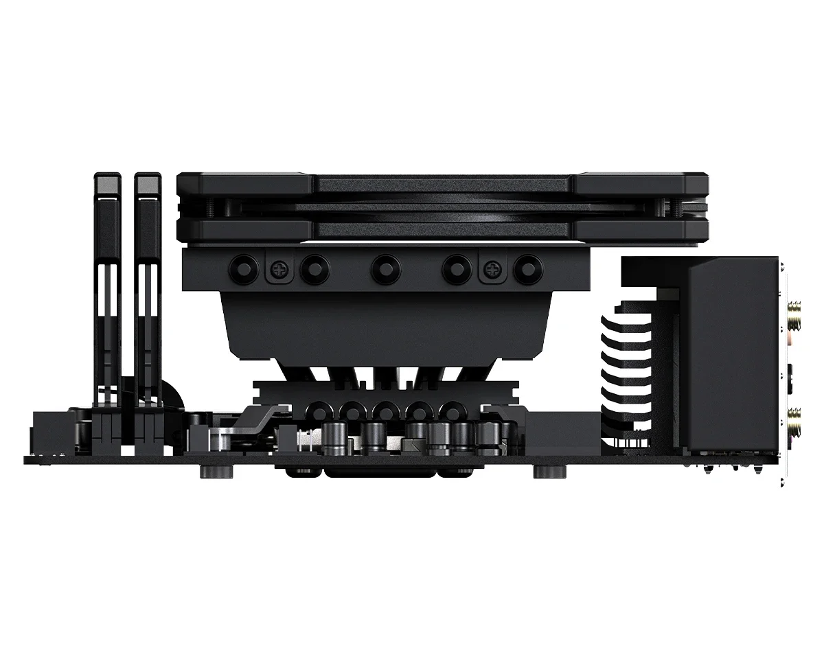 ID-Cooling IS-50X V3 Low Profile CPU Radiator LGA1700 1200 115x AM5 AM4 Heatpipe Black 12cm Fan Cooling 56mm Height For A4 Case