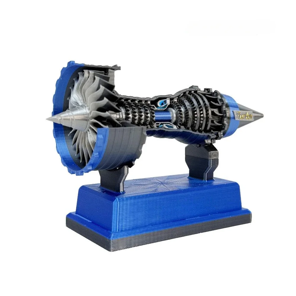 12cm TR900 슈퍼 터보 팬 엔진 미니 모델 키트 모터 기능 전기 버퍼 3D 인쇄 컬렉션 어린이를위한 장난감 소년