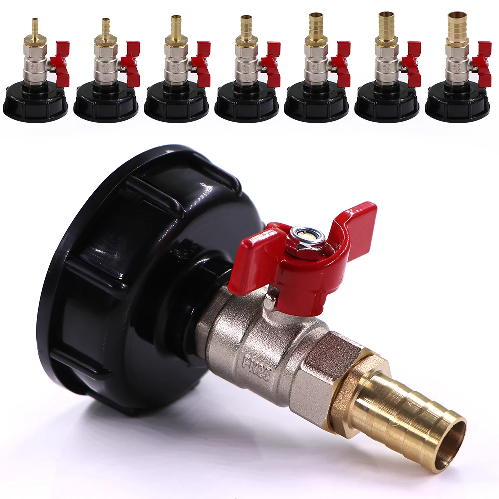 

1/2" IBC Tank Adapter 6-19mm Brass Barb Quick Connector for DIY Garden Irrigation Pipe Tube Coupling Copper Joint Connect Repair