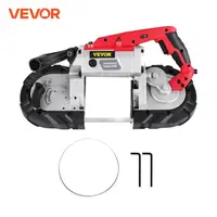 VEVOR Portable BandSaw 5Inch Cutting Capacity Cordless Variable Speed 10Amp Motor Deep Cut Bandsaw for Metal Wood Pipes Rebar 1