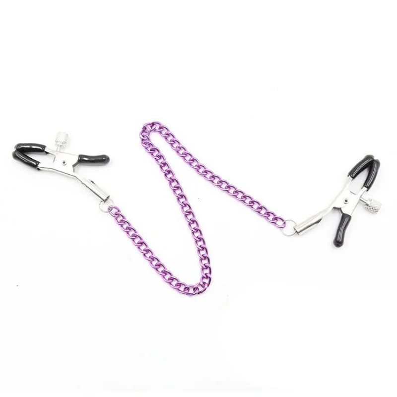 Nipple Clips Metal Chain Nipple Milk Clips Breast Massage Clamps Adult Flirting Teasing Erotic Gadgets For Couples