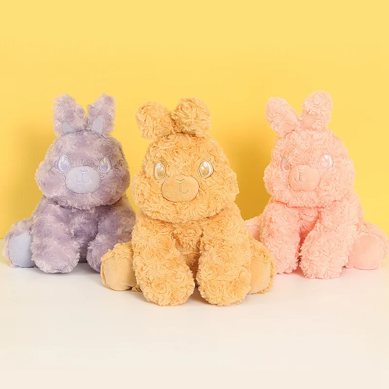 

New Strawberry Rabbit Plush Toys Kawaii Soft Bunny Hiding in Carrot Bag Stuffed Doll Novel Gifts for Children Room Decor