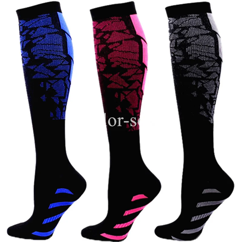 Floral Compression Socks - 3 Pairs Pack for Men & Women | Anti-Fatigue Sports Stockings