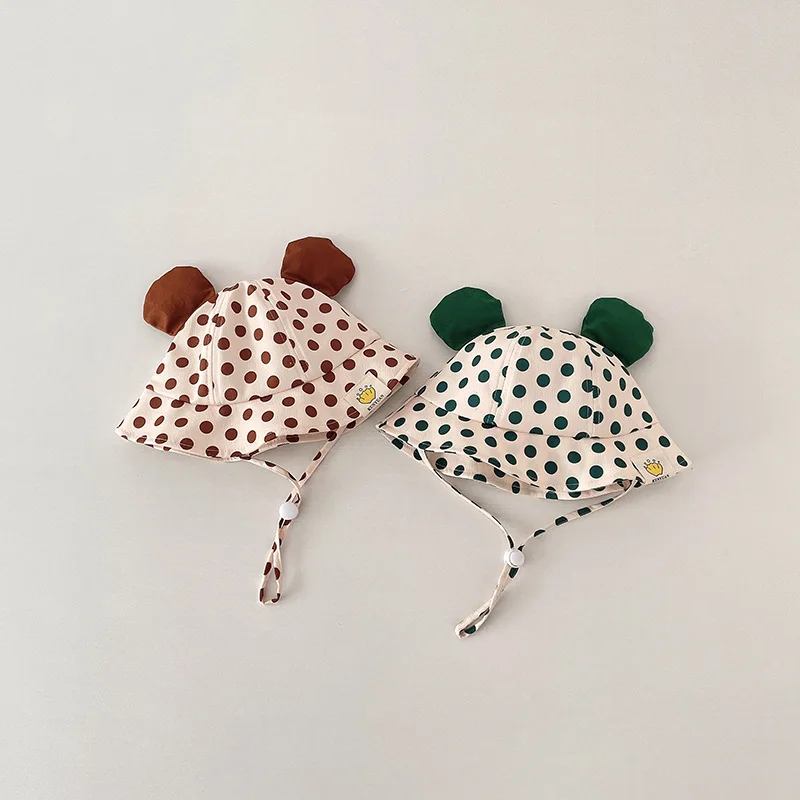 Весенне-осенняя Милая шляпа в горошек для девочек