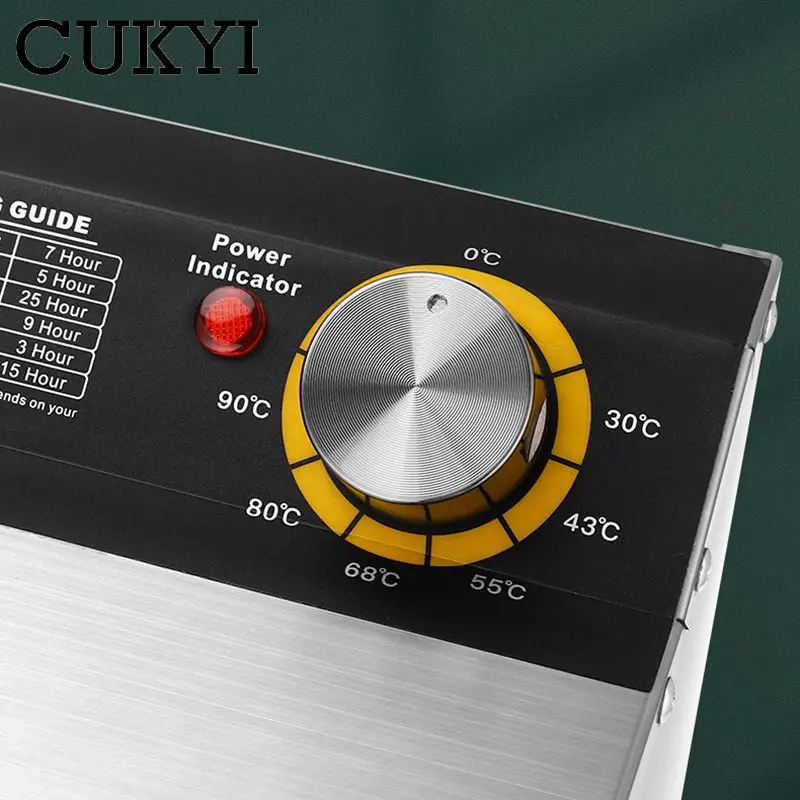 CUKYI 8 Layers Automatic Fruit Dryer Dried Fruit Machine Food Dehydrator Commercial Household Vegetable Herbal Flower Tea EU UK