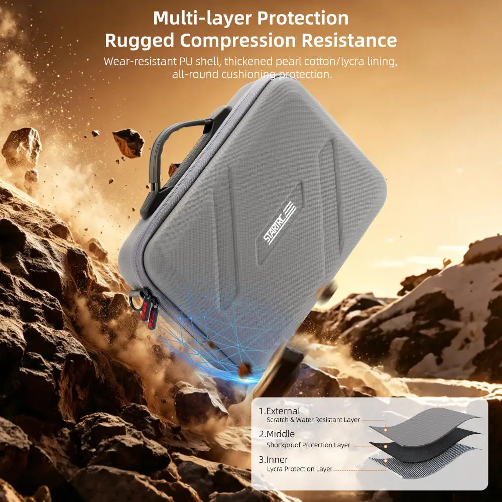 DJI Lito X1/Lito 1 Fly More Combo용 PU/나일론 하드 쉘 운반 케이스 충격 방지 보호 상자 휴대용 보관 숄더백