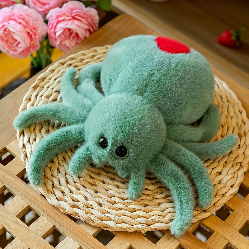 thumbnail image 1 of Simulación de araña negra, araña saltadora, muñeca de mascota gateante, peluche de reptil lindo, muñeca súper linda, 1 of 5