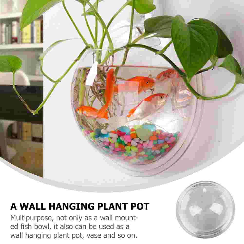 

Wall Mounted Fish Tank Wall-hanging Bowl Wall-mounted Plant Pot Flowerpot Vase Decoration Acrylic Clear Planter
