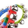 1Pc Christmas Sleigh Bells Jingle Bells Musical Bell Instrument Wooden Handle Bells Toys for Kids Christmas Gift for Boys Girls 3
