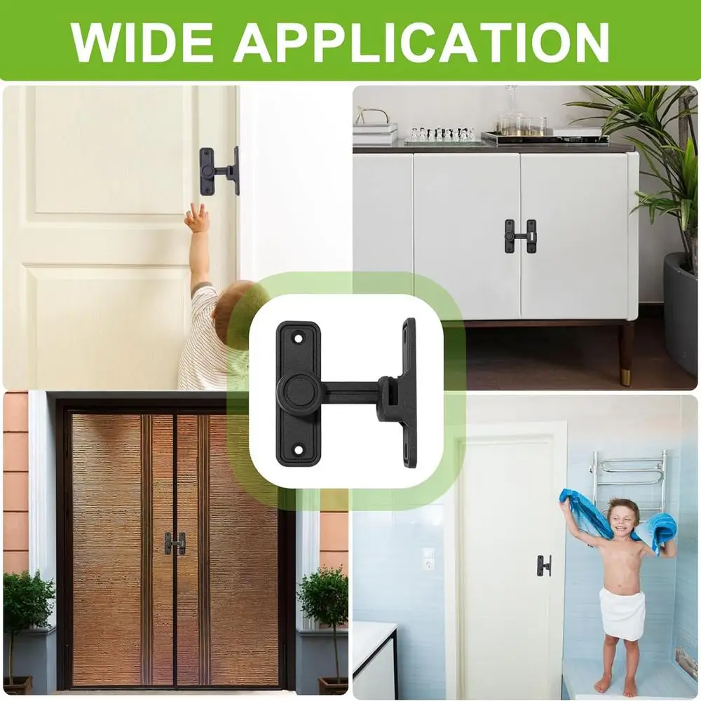 Description Picture 6 of itemSliding Barn Door Lock 90/180 Degree Heavy Duty Barn Door Latch Minimalist Barn Gate Lock Wear-resistant Hardware For Barn Door