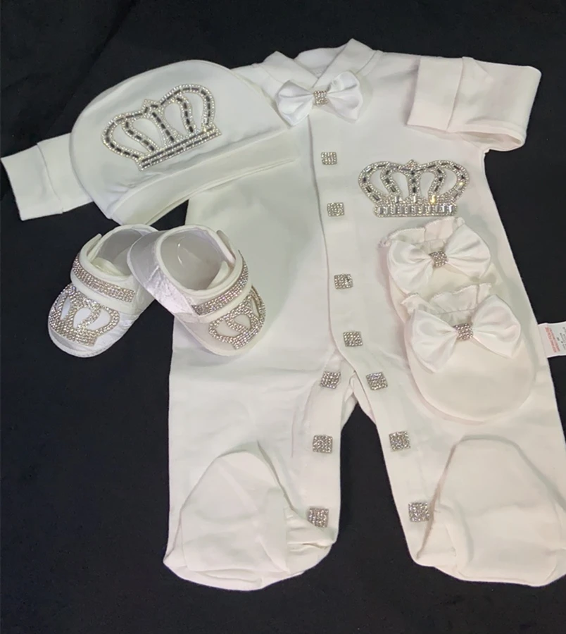 Cotton Newborn Baby Boy Outfits Set Cotton Body Suit Shirt Pants Hat