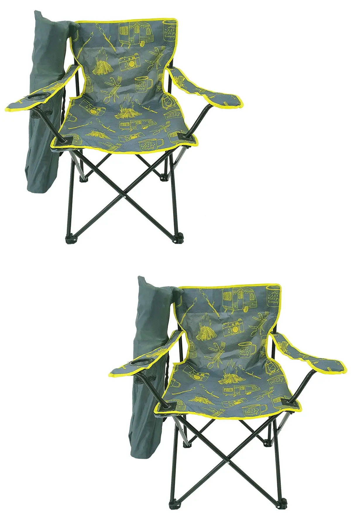 

2 pcs camping chair folding chair garden chair picnic beach chair