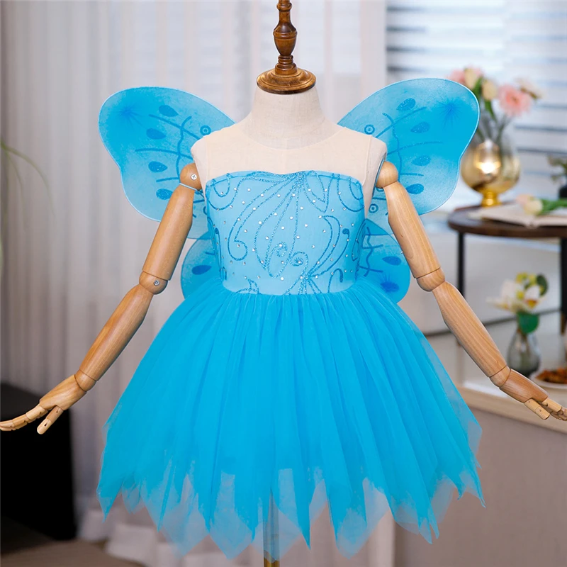 green emerald velvet dress Rainbow Fairy Dress & Wings Size 3-4