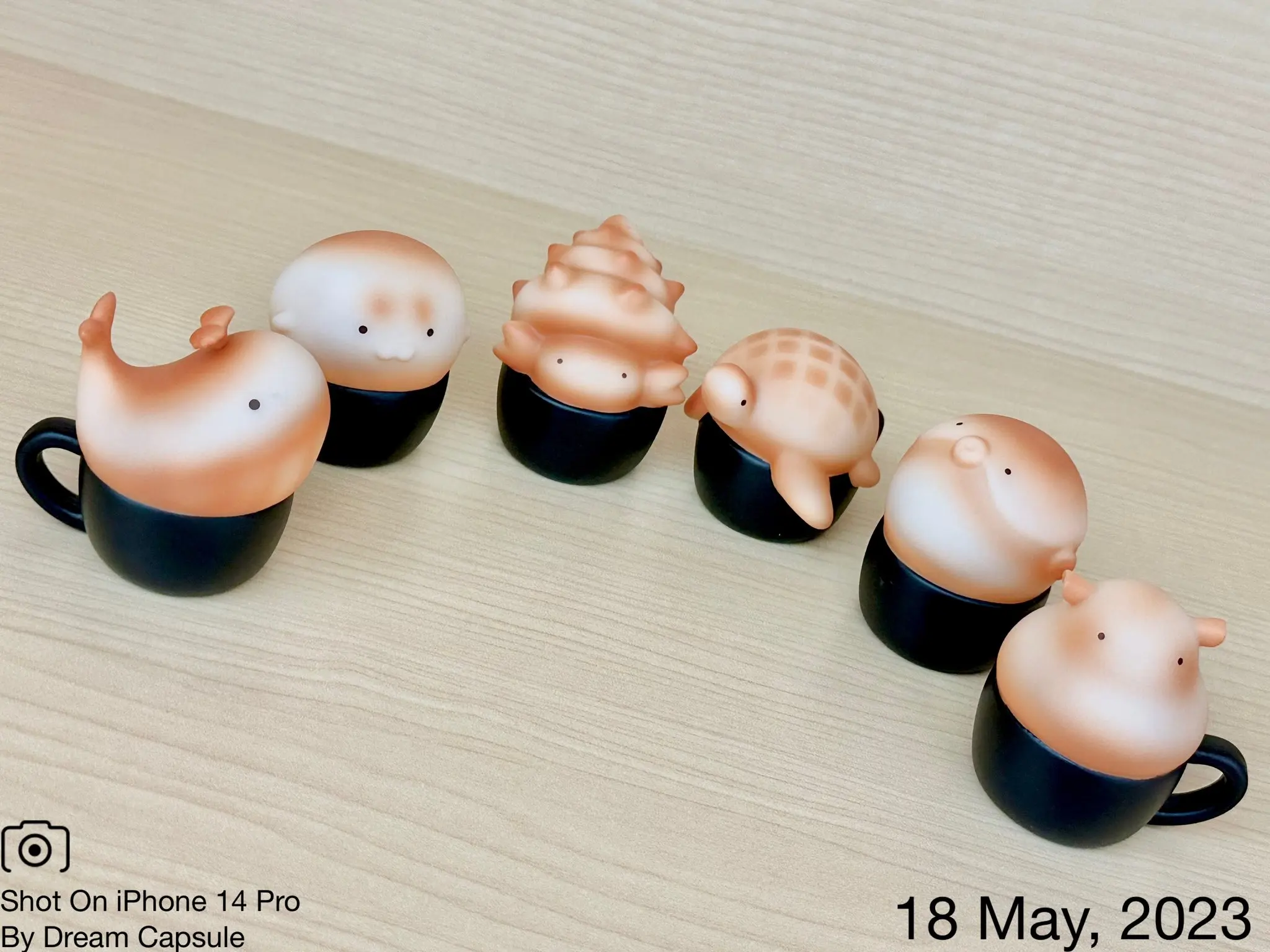 Qualia capsule toys Sea Life Latte Art Lamp kawaii cute hermit