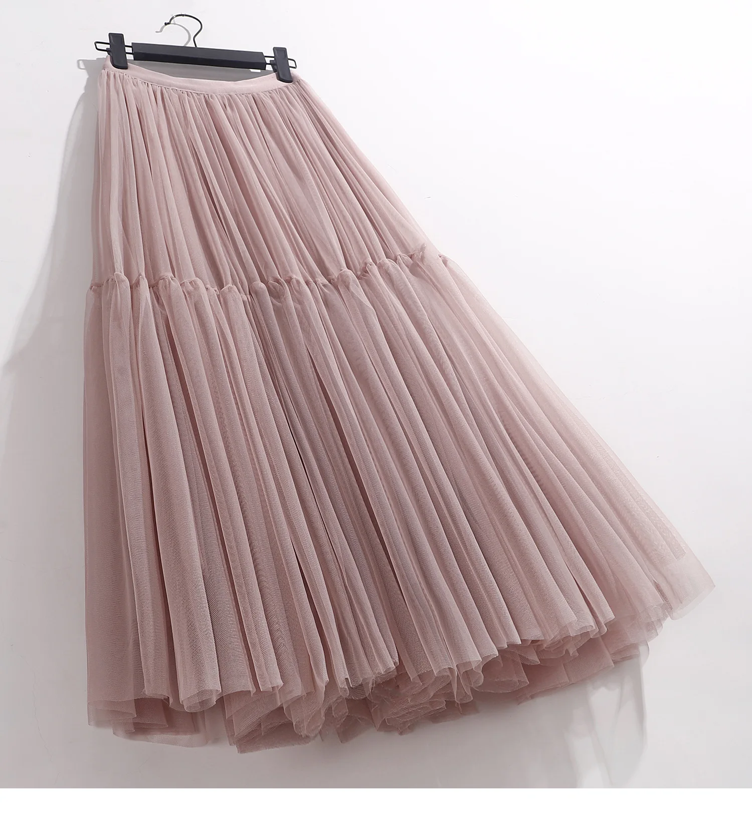 tulle skirt Ruffles Tutu Pleated Skirt Women High Waist Big Swing Vintage Tulle Skirt Korean Black Green Mesh Long Skirt Clothing Streetwear sequin skirt Skirts