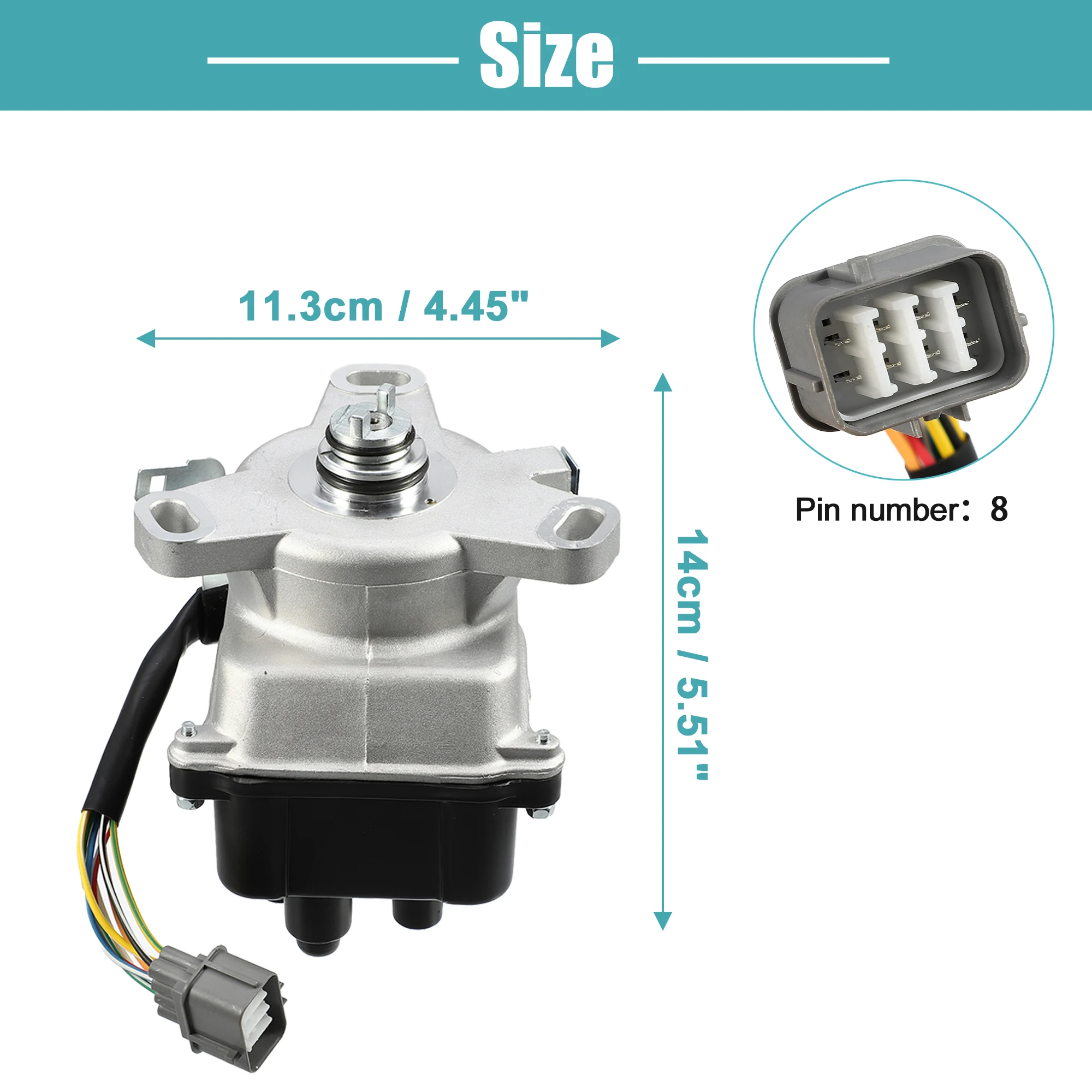 Uxcell Replacement Ignition Distributor for Honda Civic for Acura EL 1.5L/1.6L SOHC 1999 2000 TD-91U TD91U TD63U TD-63U TD-7