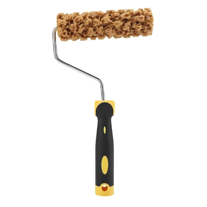 

Paint Texture Tool Pattern Paint Imitation Seaweed Sponge Roller Brush Ornament with Handle Artistic for Home Wall Dropship