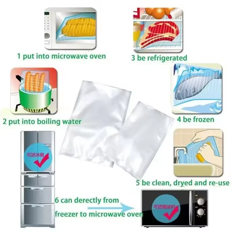 Food Vacuum Packaging Bag 500cm Kitchen Storage Preservation Vacuum Sealed Bag Food Preservation Plastic Roll For vacuum seal bags,vacuum bags