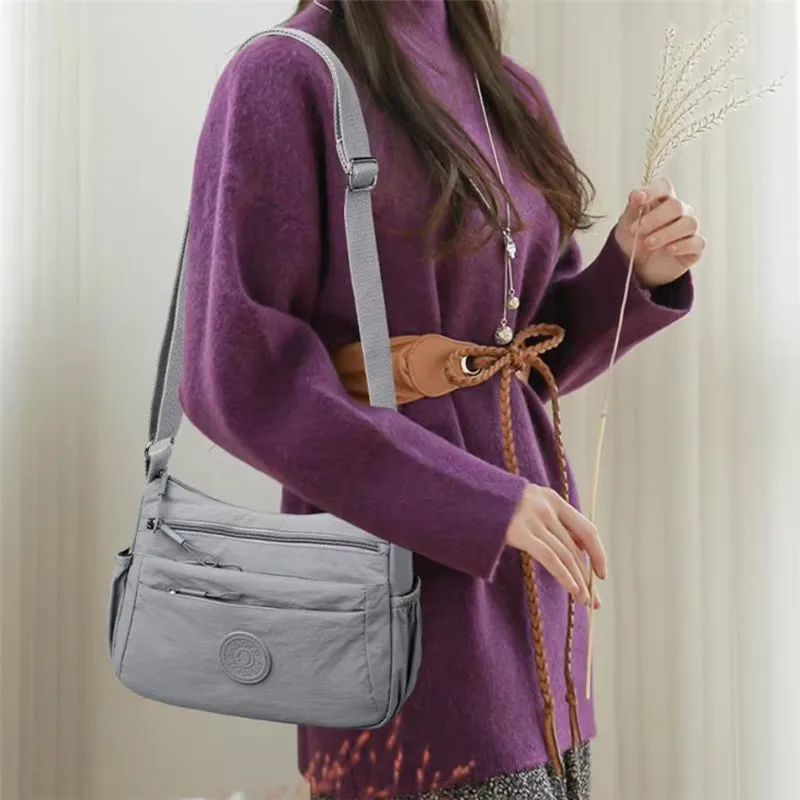 Multi-Layer Casual Crossbody Bag for Women, Solid Color Multi-Pocket, Versatile for Commuting, Travel, Shopping, Mother'S Gift