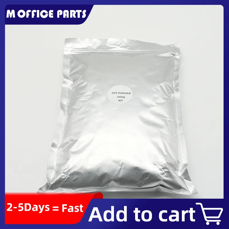DTF Powder 1000G/35.3 oz White Digital Transfer Hot Melt Adhesive Pretreat Powder for DTF Printer Direct Print on All Fabric