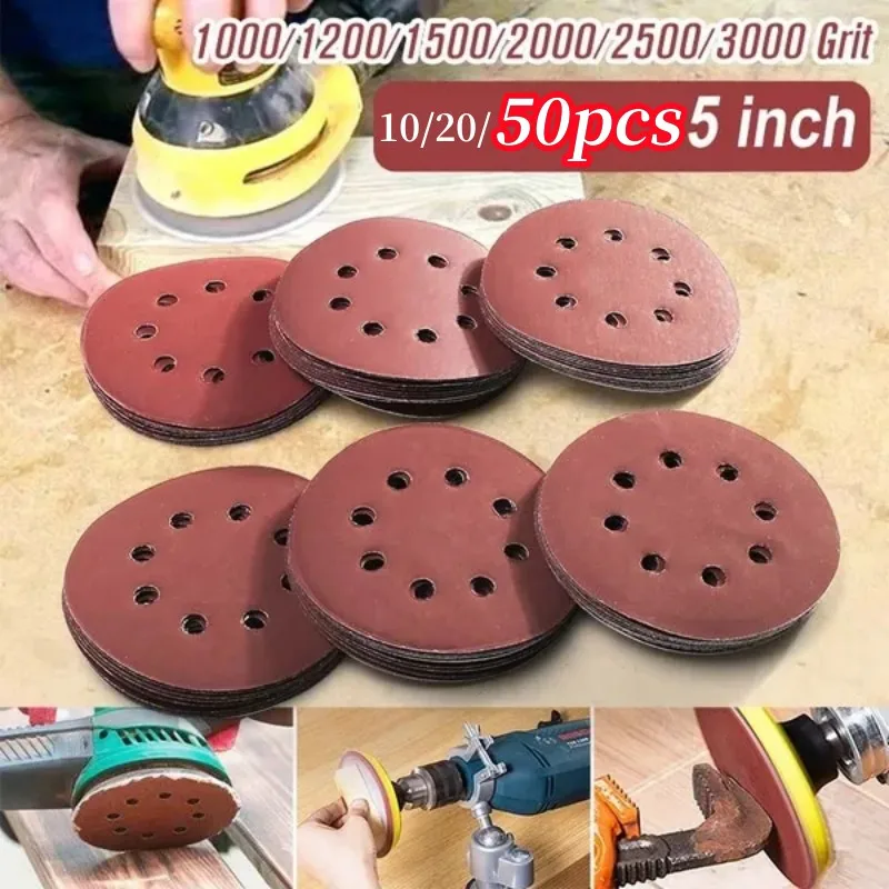 5 Inch 8 Holes Sanding Discs 1000 1200 1500 2000 2500 3000 Grit