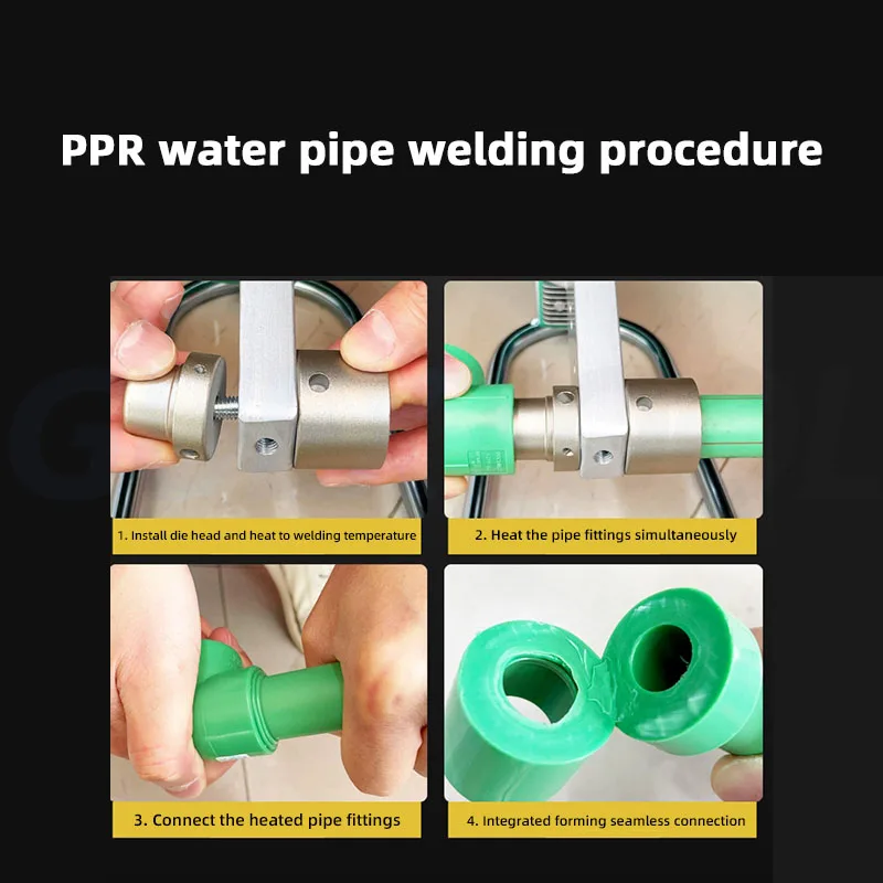 PPR 2500W Water Pipe Hot Melt Machine with Digital Display Temperature Control PE Welding PB Plastic Welding Machine Double Tube 4