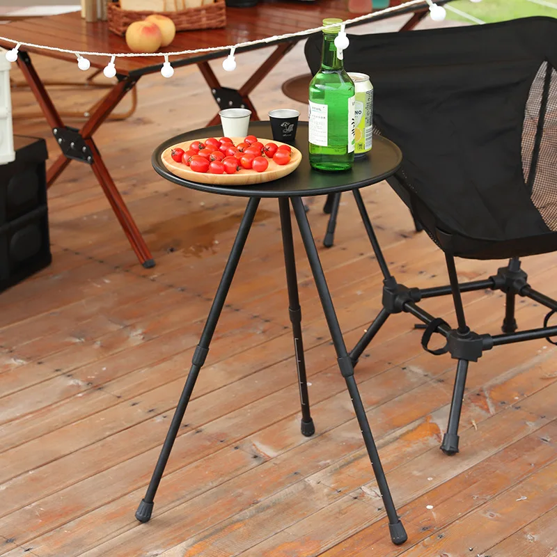 

Camping Folding Table Aluminum Alloy Outdoor Furniture Telescopic Adjustable Round Table Triangular Lightweight Desk