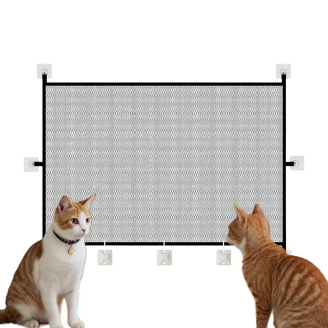 Gate for Cats Doorway Gates for Pets Safety Folding Mesh Animals Fence Childproofing for Kitten Bunny Toddler Kitchen Living 2