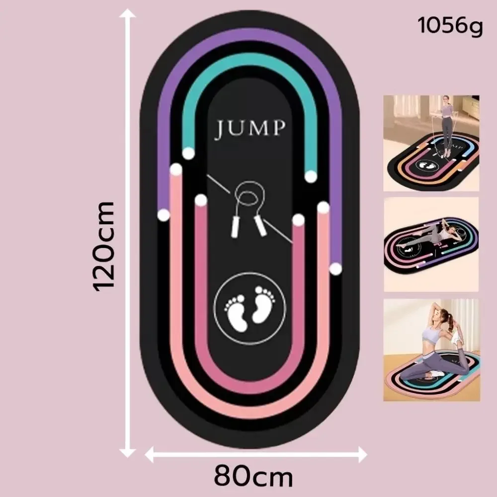 New Soundproof Yoga Mat Purple Black High Density Jumping Rope Mat Thickened Yoga Pad Women Men